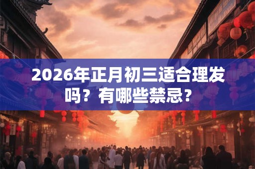 2026年正月初三适合理发吗？有哪些禁忌？