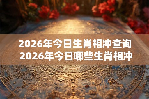 2026年今日生肖相冲查询 2026年今日哪些生肖相冲