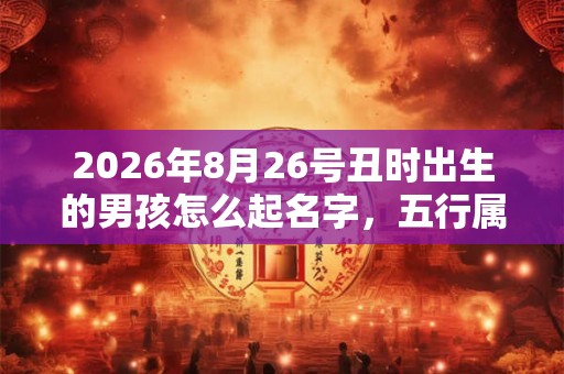 2026年8月26号丑时出生的男孩怎么起名字，五行属什么