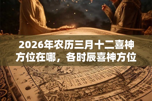 2026年农历三月十二喜神方位在哪，各时辰喜神方位