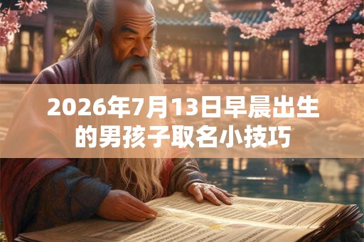 2026年7月13日早晨出生的男孩子取名小技巧