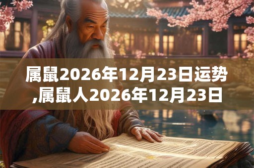 属鼠2026年12月23日运势,属鼠人2026年12月23日财运,生肖鼠2026年12月23日运势