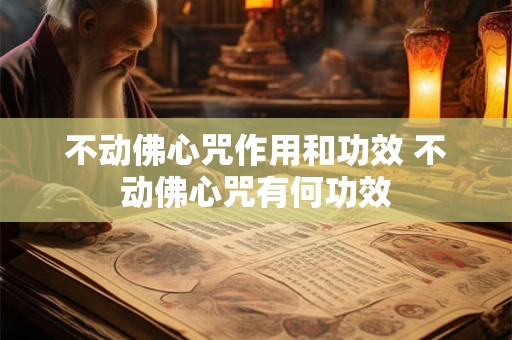 不动佛心咒作用和功效 不动佛心咒有何功效