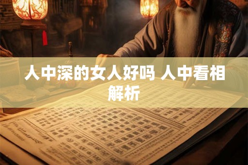 人中深的女人好吗 人中看相解析