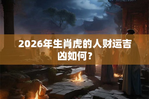 2026年生肖虎的人财运吉凶如何？