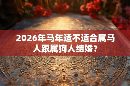 2026年马年适不适合属马人跟属狗人结婚？