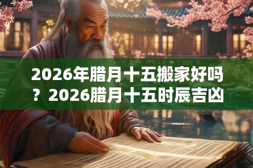 2026年腊月十五搬家好吗？2026腊月十五时辰吉凶