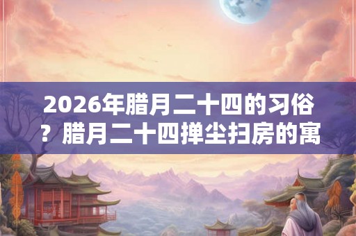 2026年腊月二十四的习俗？腊月二十四掸尘扫房的寓意是什么？