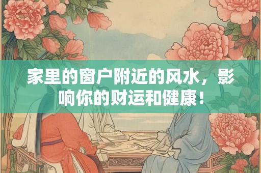 家里的窗户附近的风水，影响你的财运和健康！
