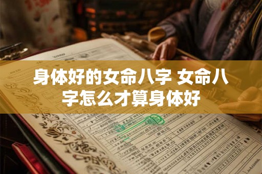 身体好的女命八字 女命八字怎么才算身体好