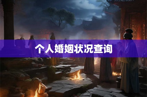 个人婚姻状况查询