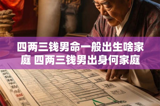 四两三钱男命一般出生啥家庭 四两三钱男出身何家庭