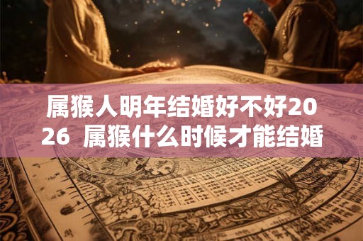 属猴人明年结婚好不好2026 属猴什么时候才能结婚 属猴人明年结婚好不好2026 属猴什么时候才能结婚