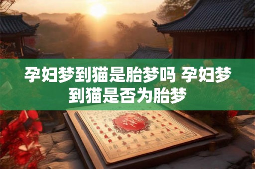 孕妇梦到猫是胎梦吗 孕妇梦到猫是否为胎梦 孕妇梦到猫是胎梦吗 孕妇梦到猫是否为胎梦