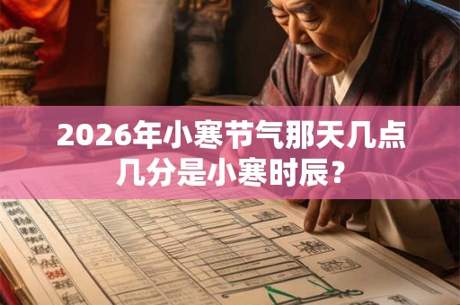 2026年小寒节气那天几点几分是小寒时辰？
