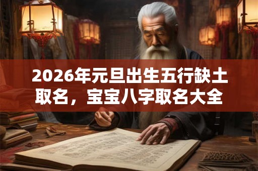 2026年元旦出生五行缺土取名，宝宝八字取名大全