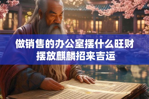 做销售的办公室摆什么旺财 摆放麒麟招来吉运
