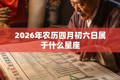 2026年农历四月初六日属于什么星座 2026年农历四月初六日属于什么星座