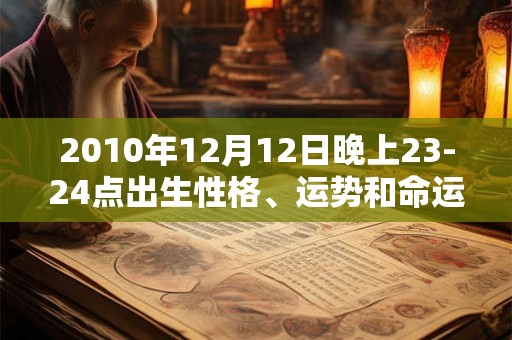 2010年12月12日晚上23-24点出生性格、运势和命运