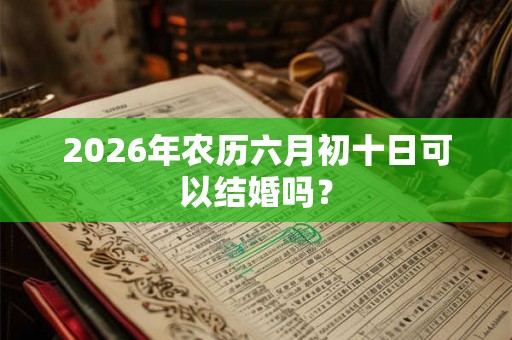 2026年农历六月初十日可以结婚吗？