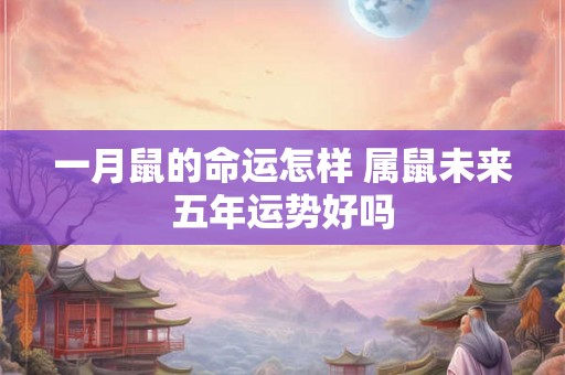 一月鼠的命运怎样 属鼠未来五年运势好吗