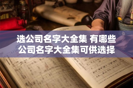 选公司名字大全集 有哪些公司名字大全集可供选择