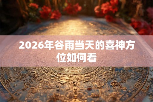 2026年谷雨当天的喜神方位如何看 2026年谷雨当天的喜神方位如何看