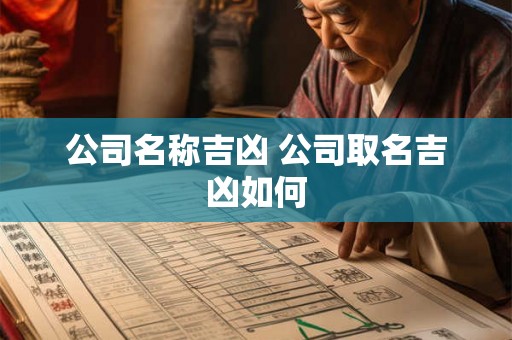 公司名称吉凶 公司取名吉凶如何 公司名称吉凶 公司取名吉凶如何