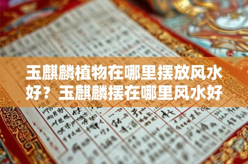 玉麒麟植物在哪里摆放风水好？玉麒麟摆在哪里风水好？