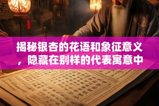 揭秘银杏的花语和象征意义,隐藏在别样的代表寓意中 揭秘银杏的花语和象征意义,隐藏在别样的代表寓意中