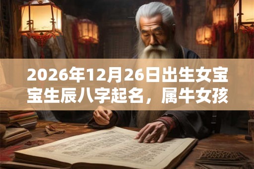 2026年12月26日出生女宝宝生辰八字起名，属牛女孩最吉利的名字