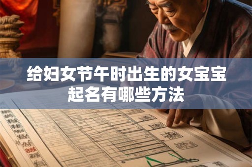 给妇女节午时出生的女宝宝起名有哪些方法
