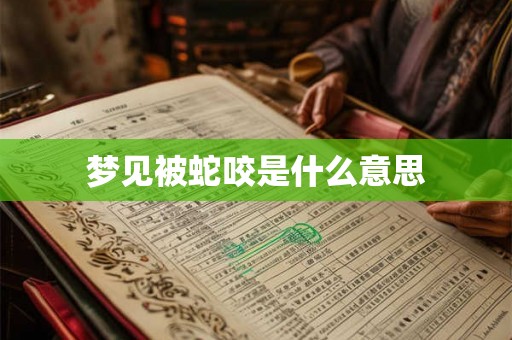 梦见被蛇咬是什么意思 梦见被蛇咬是什么意思