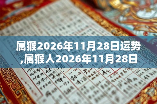 属猴2026年11月28日运势,属猴人2026年11月28日财运,生肖猴2026年11月28日运势