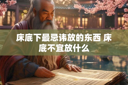 床底下最忌讳放的东西 床底不宜放什么