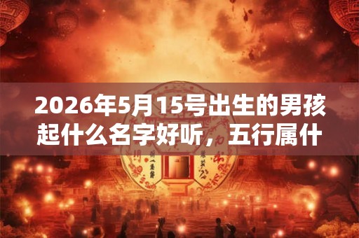 2026年5月15号出生的男孩起什么名字好听，五行属什么