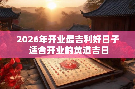2026年开业最吉利好日子 适合开业的黄道吉日