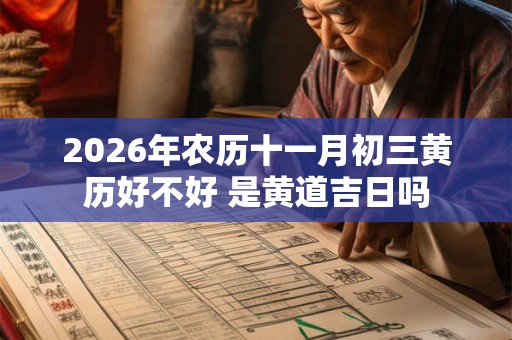 2026年农历十一月初三黄历好不好 是黄道吉日吗