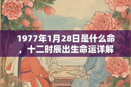 1977年1月28日是什么命，十二时辰出生命运详解