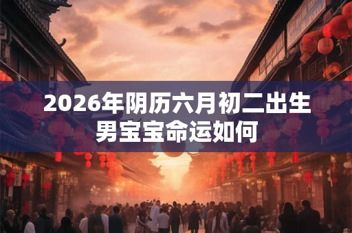 2026年阴历六月初二出生男宝宝命运如何