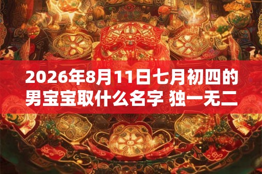 2026年8月11日七月初四的男宝宝取什么名字 独一无二
