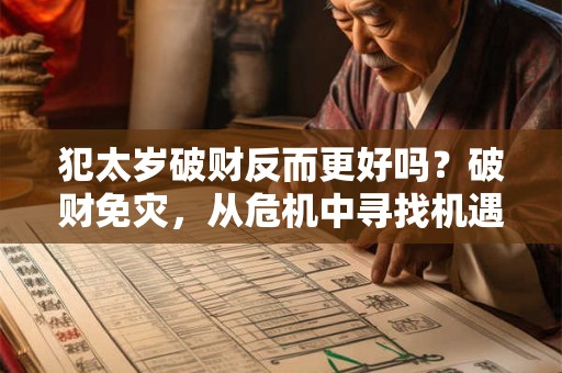 犯太岁破财反而更好吗？破财免灾，从危机中寻找机遇