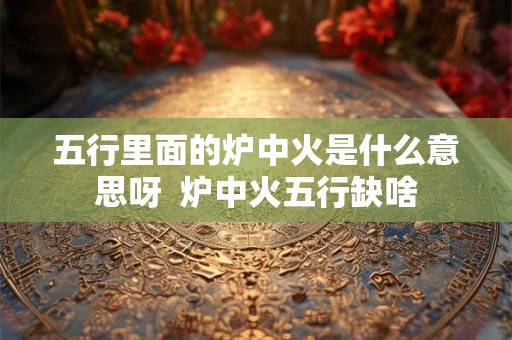 五行里面的炉中火是什么意思呀  炉中火五行缺啥