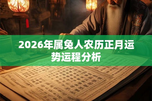 2026年属兔人农历正月运势运程分析 2026年属兔人农历正月运势运程分析