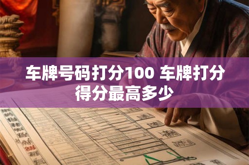 车牌号码打分100 车牌打分得分最高多少 车牌号码打分100 车牌打分得分最高多少