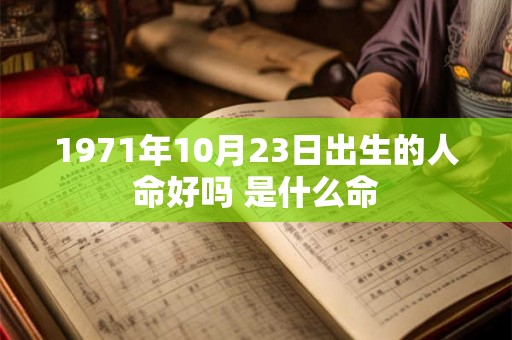 1971年10月23日出生的人命好吗 是什么命