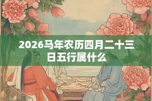 2026马年农历四月二十三日五行属什么 2026马年农历四月二十三日五行属什么