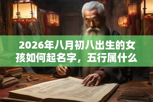 2026年八月初八出生的女孩如何起名字，五行属什么
