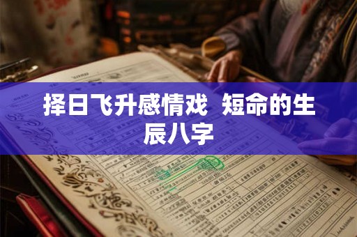 择日飞升感情戏  短命的生辰八字