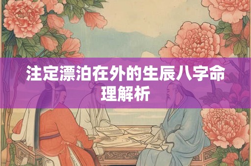 注定漂泊在外的生辰八字命理解析